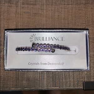 Purple Swarovski bangle bracelet